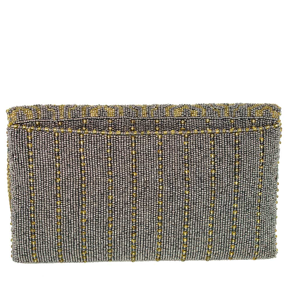 Gold & Pewter Patterned Crossbody Clutch 'One of a Kind'