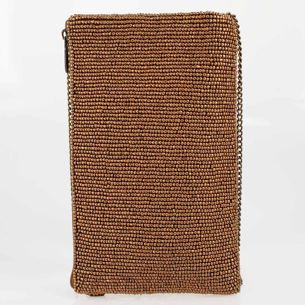 Golden Crossbody Phone Bag ’One of a Kind’ beaded - One Kind 2