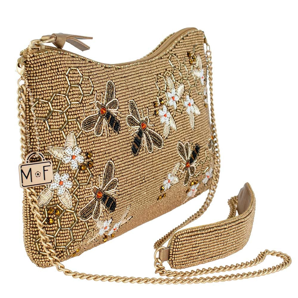 busy bee crossbody mary frances accessories beaded handbag 719