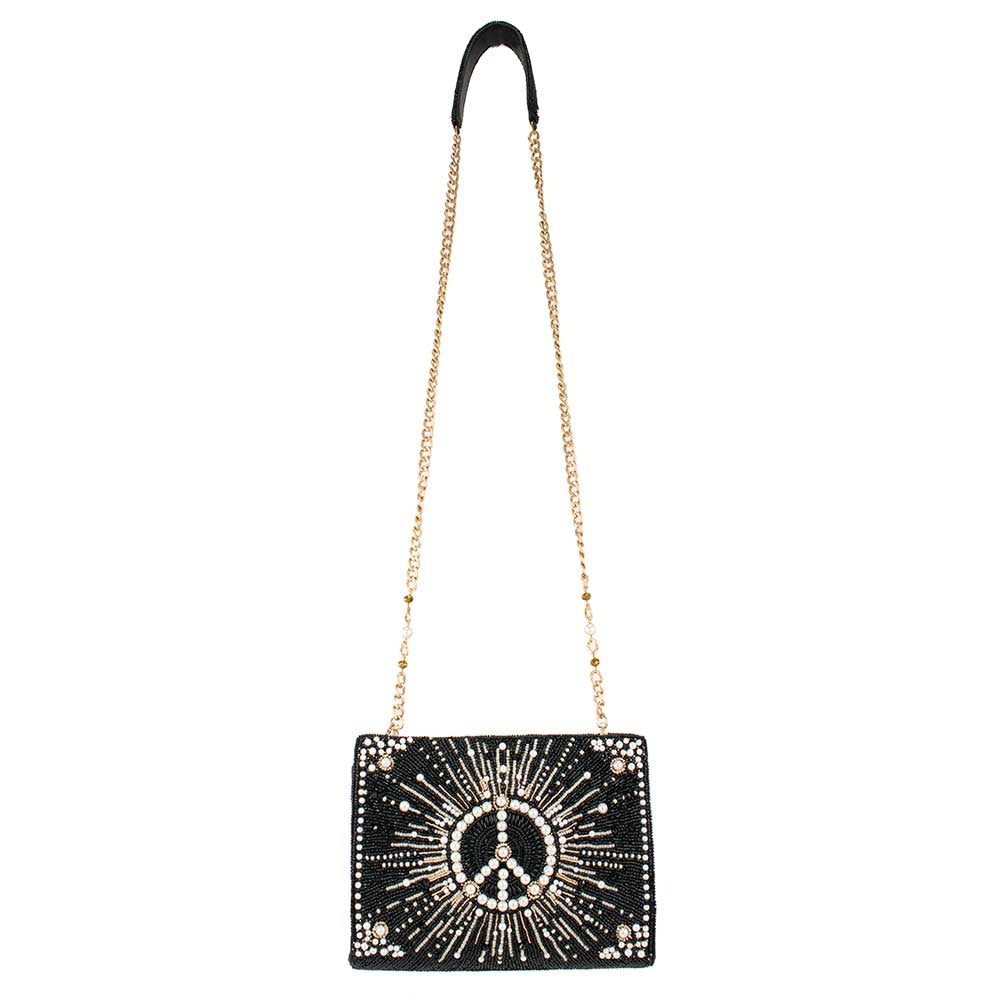 Choose Peace Crossbody Handbag beaded - 6