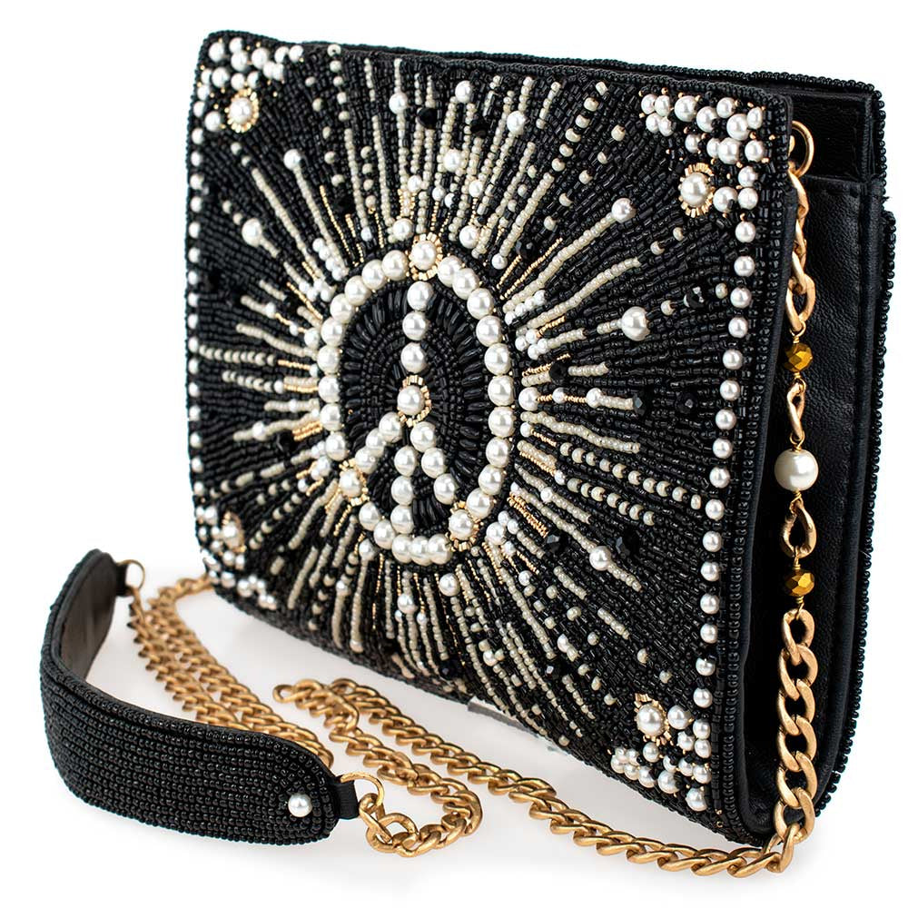 Choose Peace Crossbody Handbag beaded - 4