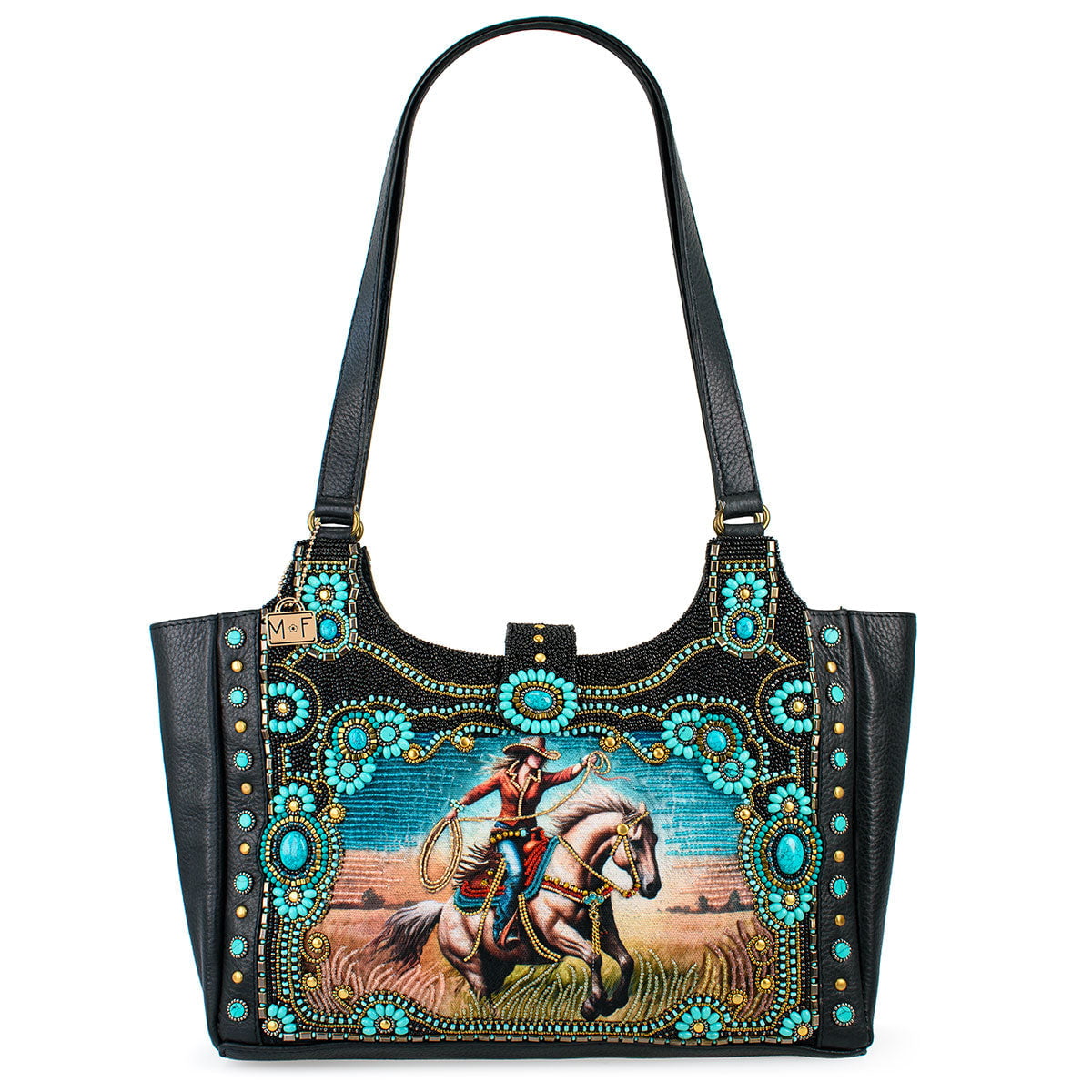 Cowgirl Tote Handbag beaded - 1