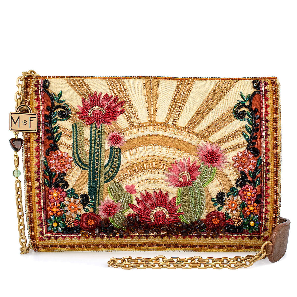 Desert Sunrise Crossbody Handbag beaded - 1