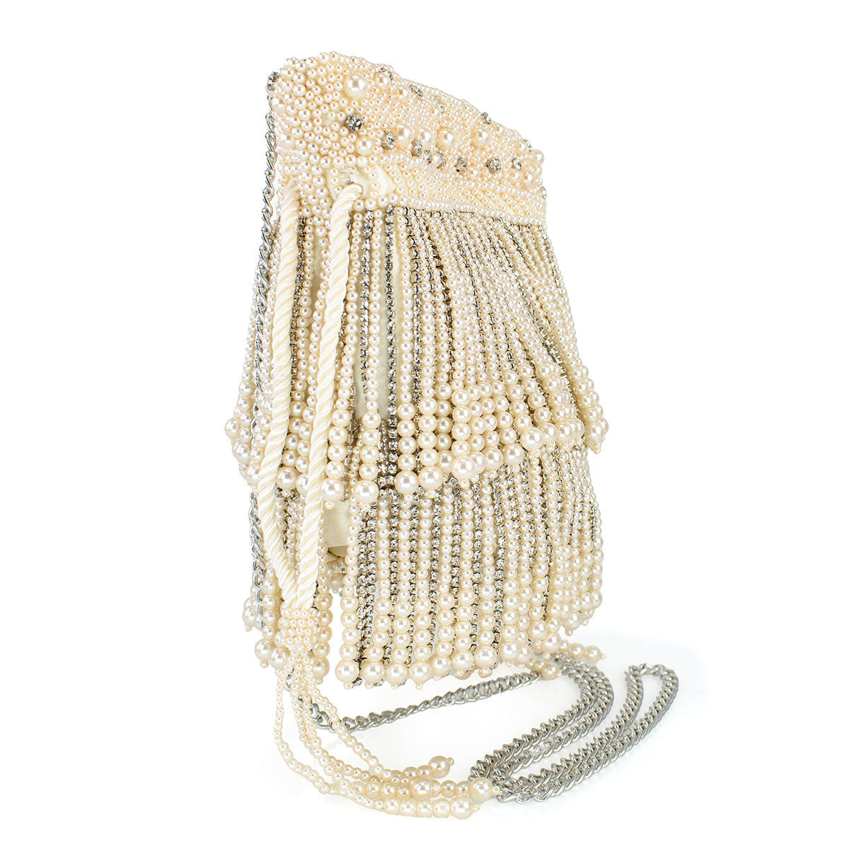 Elegance Crossbody Drawstring Handbag beaded - 3