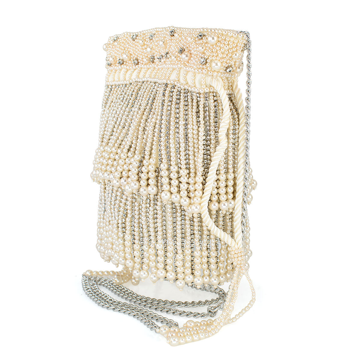 Elegance Crossbody Drawstring Handbag beaded - 4