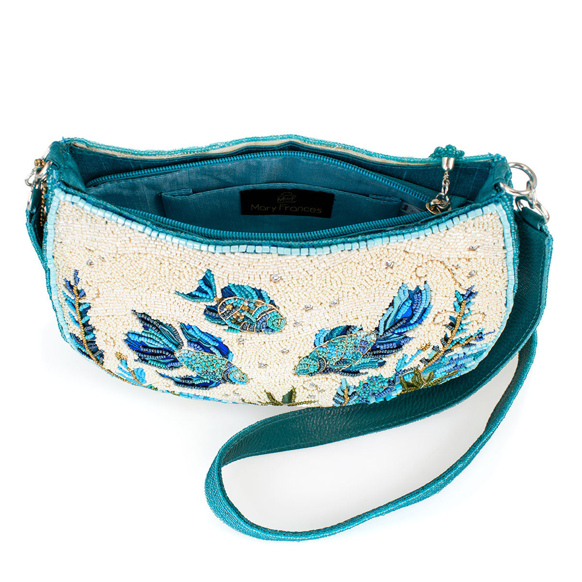 Fish Harmony Crossbody Handbag beaded - 5