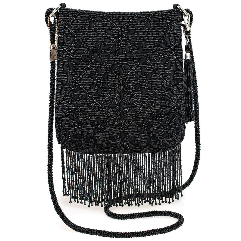 The Edith Faux Leather Fringe Tote In Black • Impressions Online Boutique