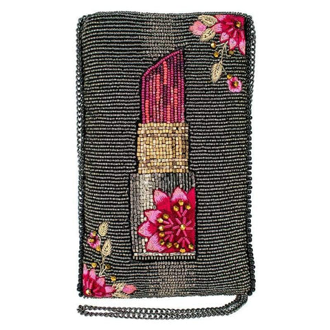 glammed up beaded crossbody party handbag