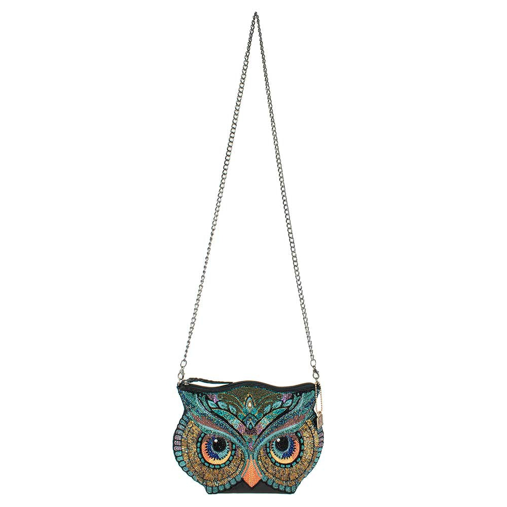 Head Turner beaded owl handbag hanging