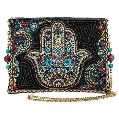 in good hands hamsa beaded party handbag