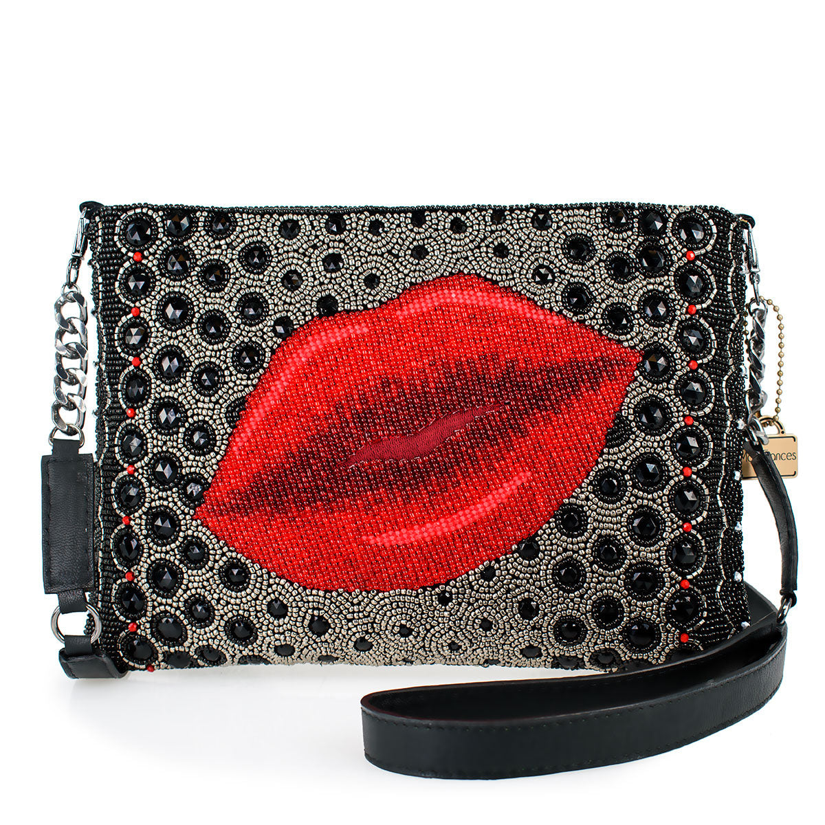 Kiss Crossbody Handbag beaded - 1