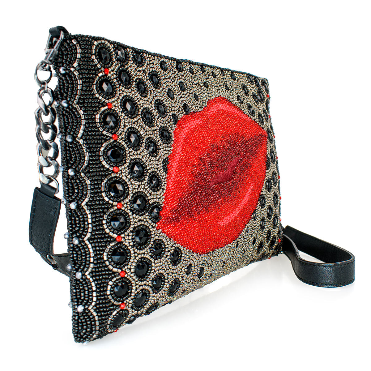 Kiss Crossbody Handbag beaded - 3