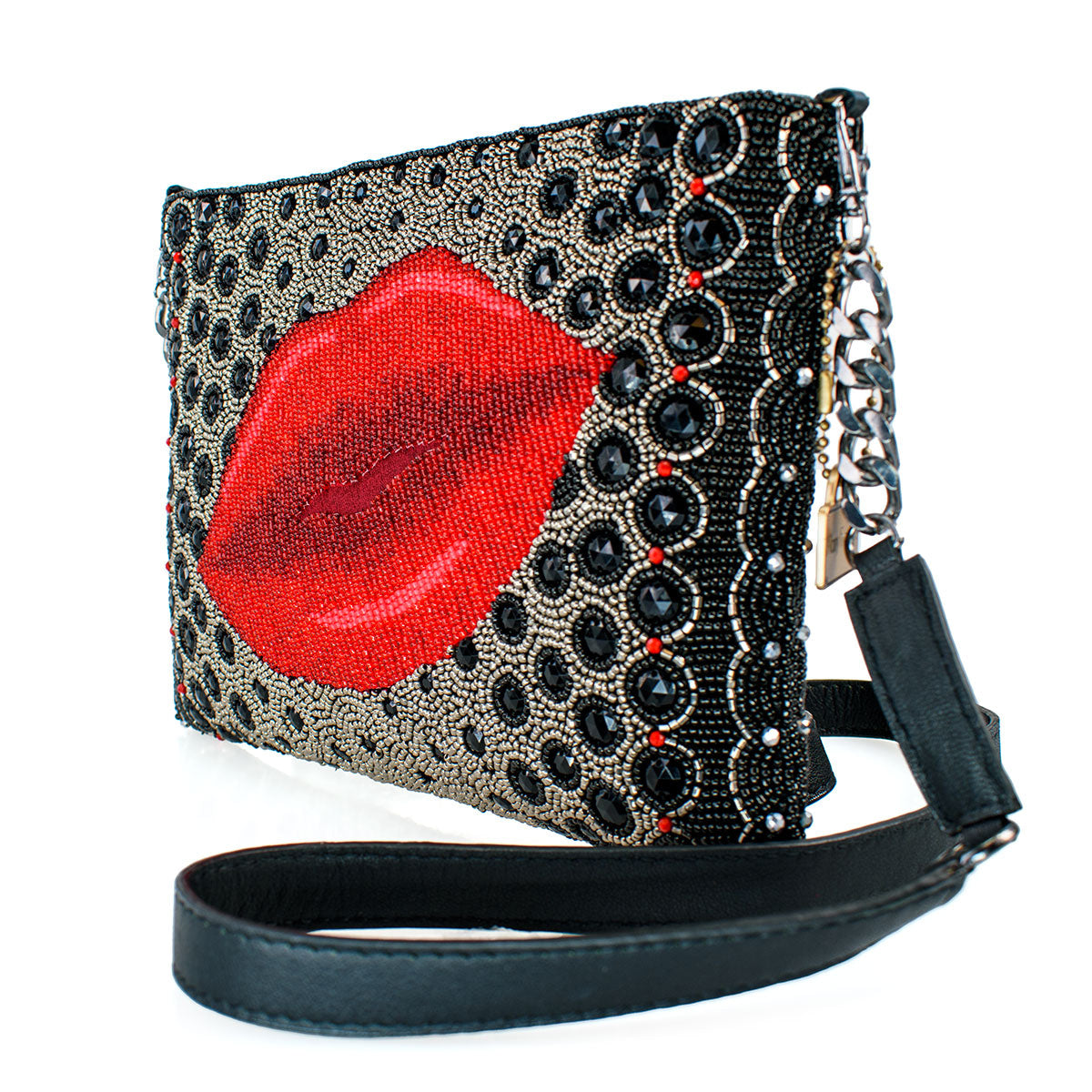 Kiss Crossbody Handbag beaded - 4