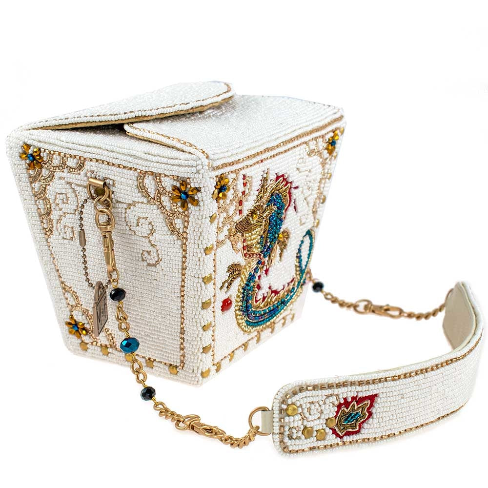 Noble Dragon Take Out Container Handbag – Mary Frances Accessories