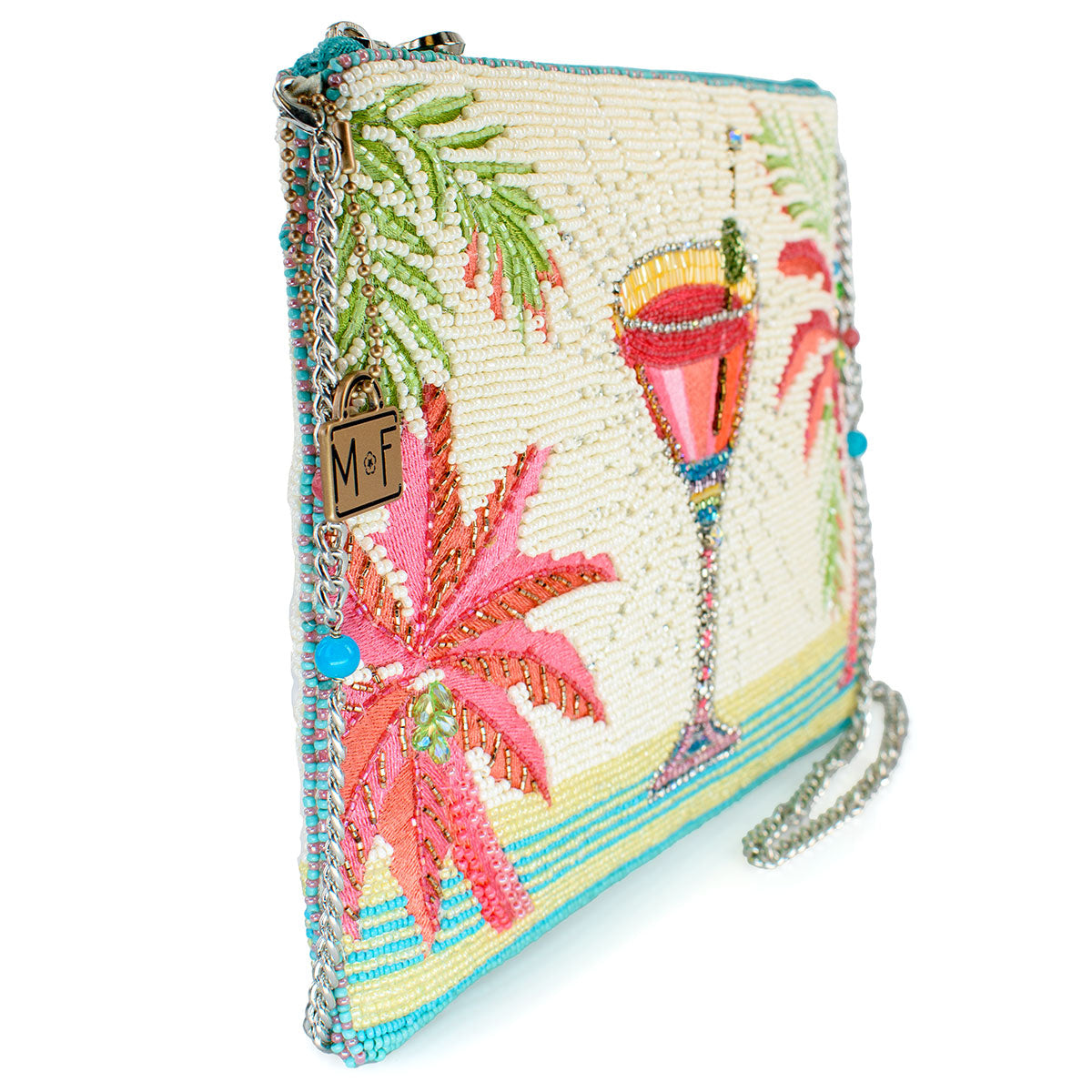 Palm Paradise Crossbody Handbag beaded - 4