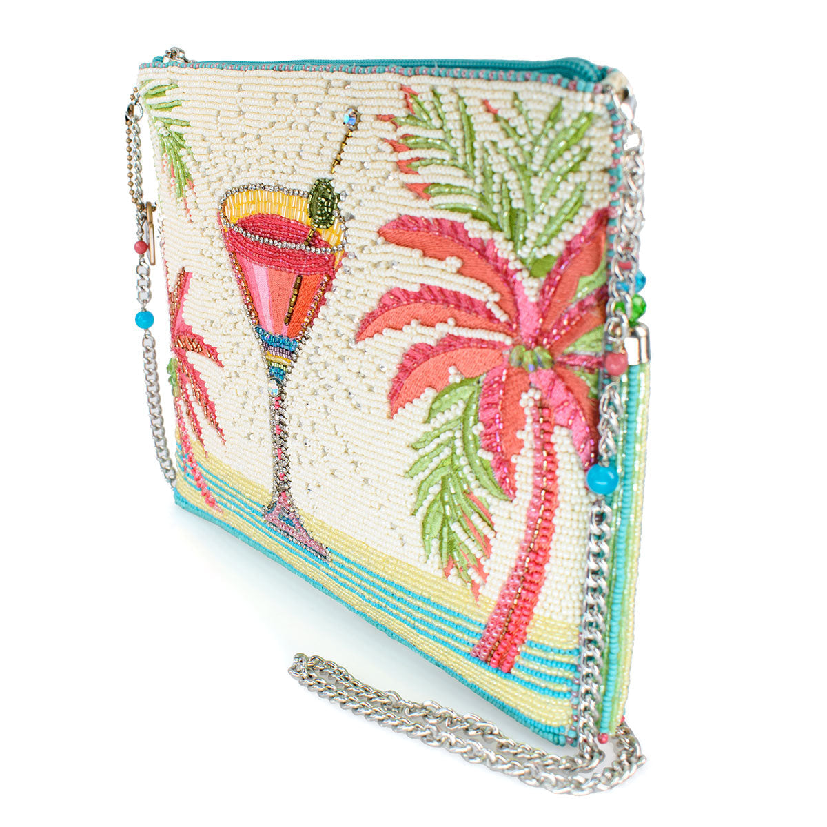 Palm Paradise Crossbody Handbag beaded - 5