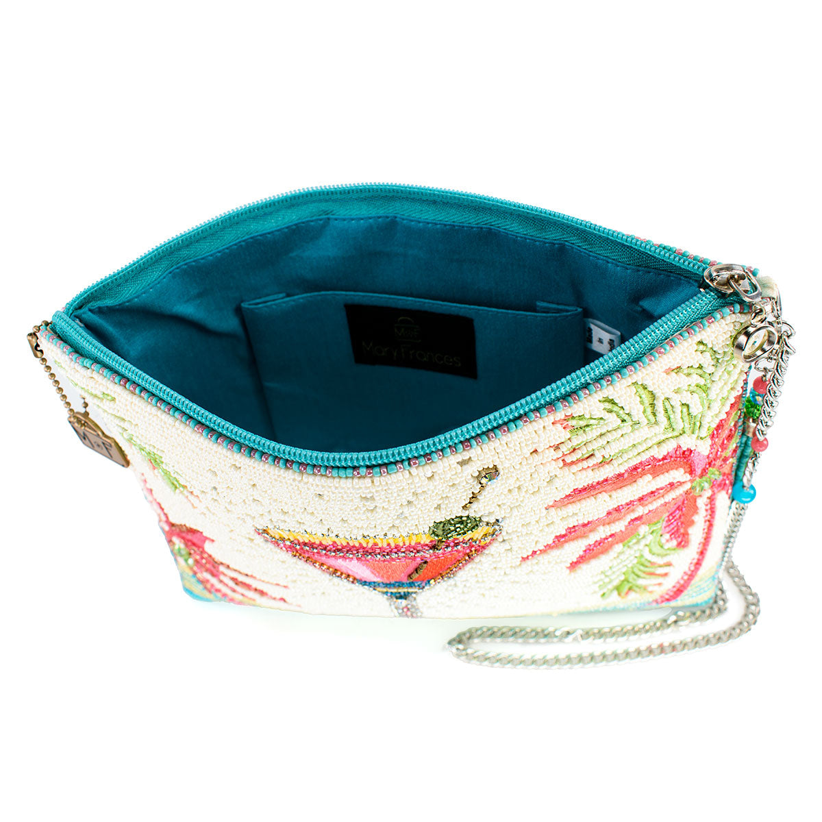 Palm Paradise Crossbody Handbag beaded - 6