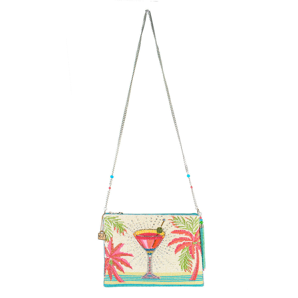 Palm Paradise Crossbody Handbag beaded - 7