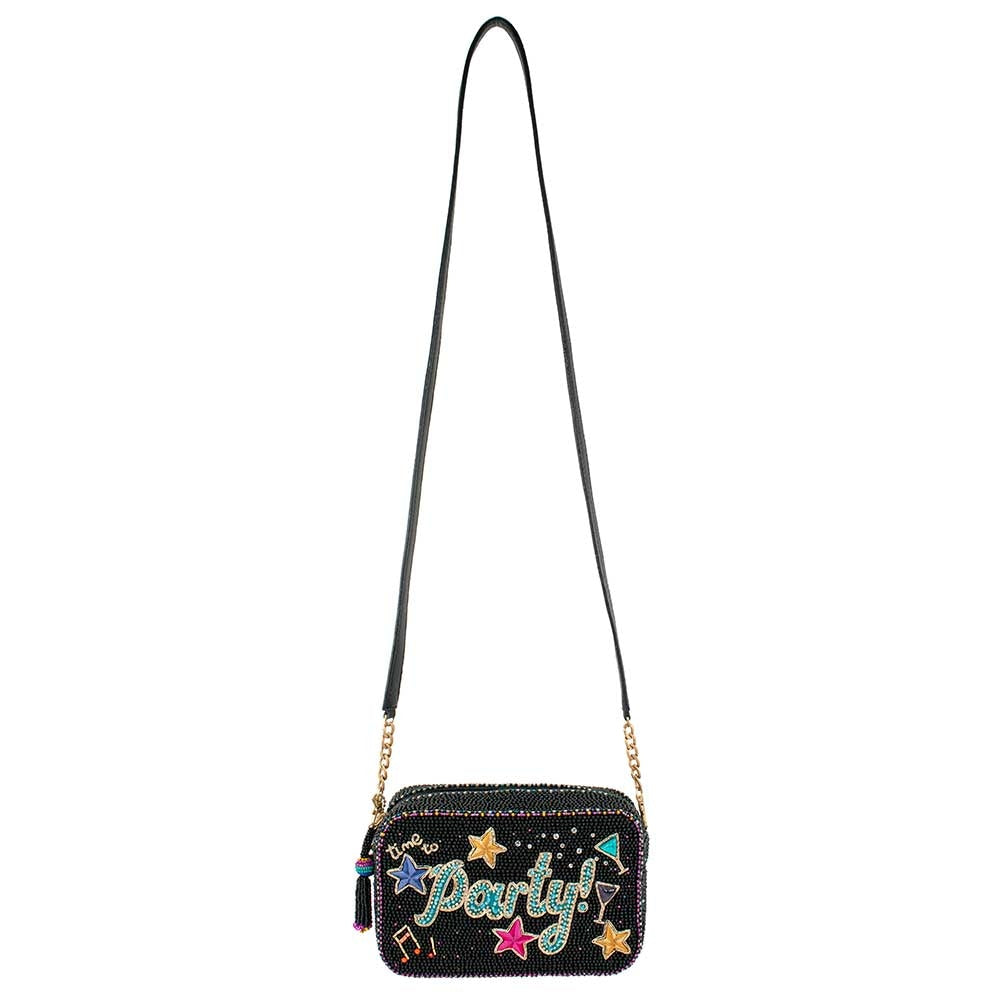 Mary Frances Four Corners Confetti Multicolor Bead Crossbody Bag