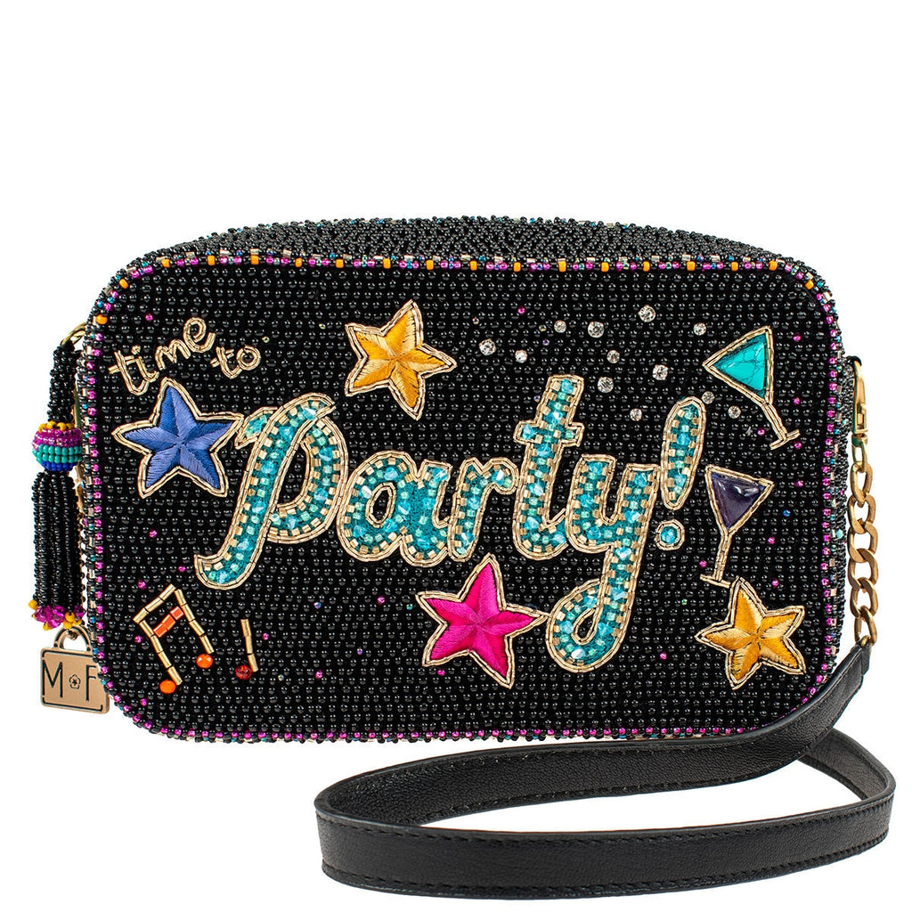 Mary Frances Four Corners Confetti Multicolor Bead Crossbody Bag