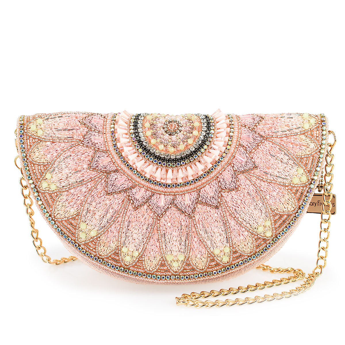 Pink Petals Crossbody Handbag beaded - 1