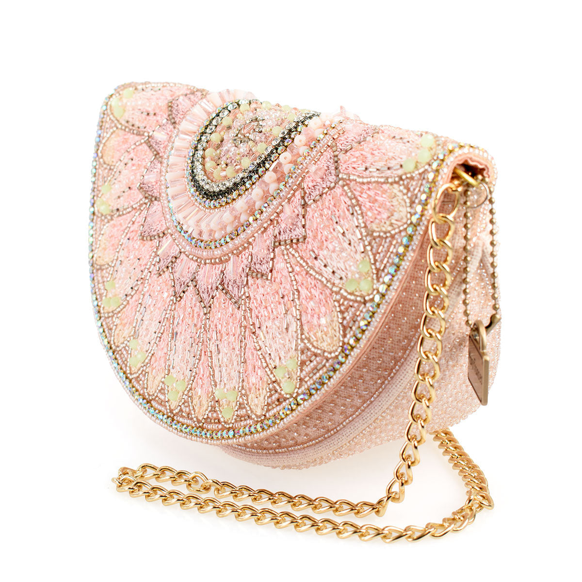 Pink Petals Crossbody Handbag beaded - 4