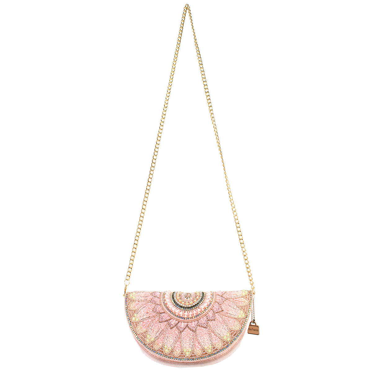 Pink Petals Crossbody Handbag beaded - 6