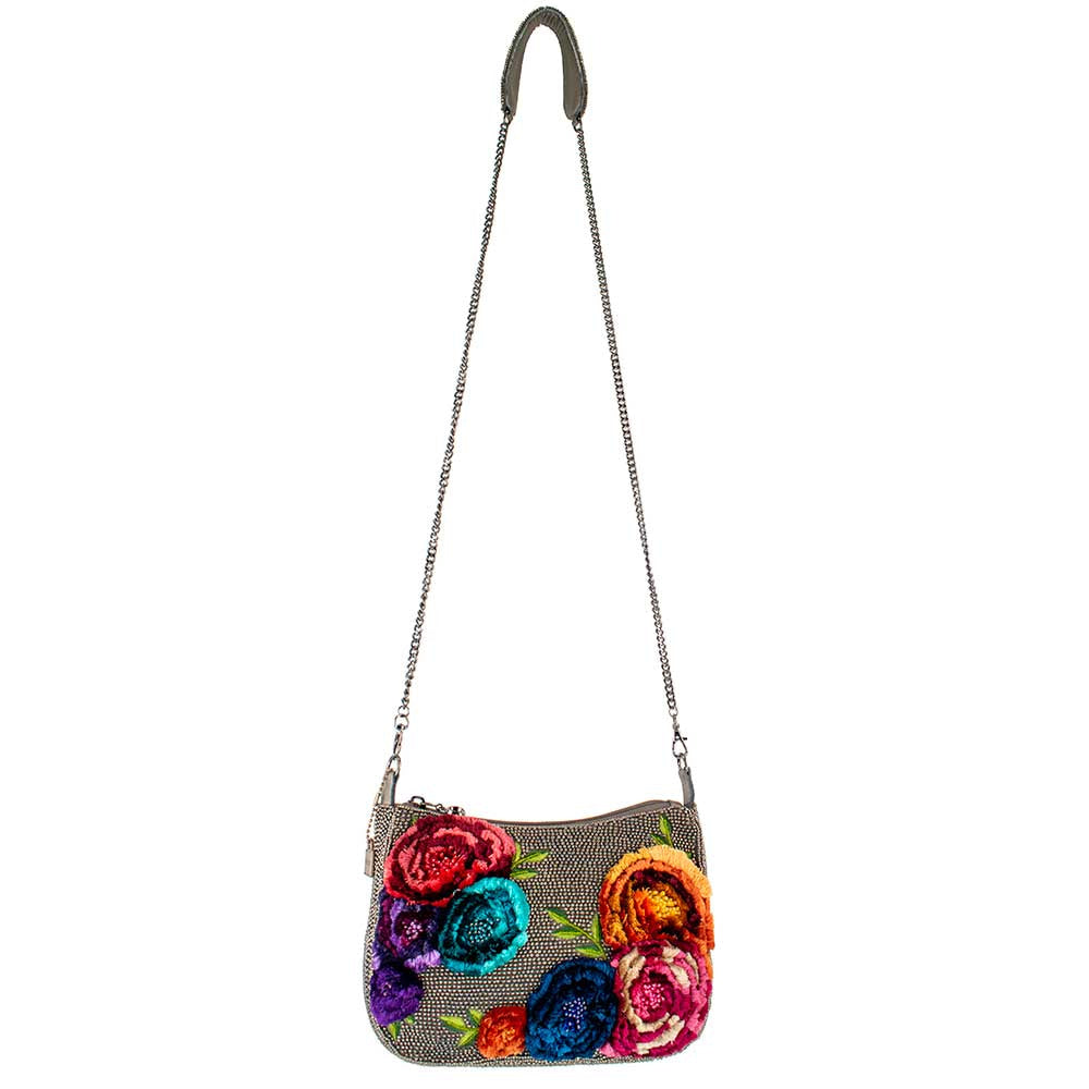 Plush Petals Crossbody Handbag beaded - 7