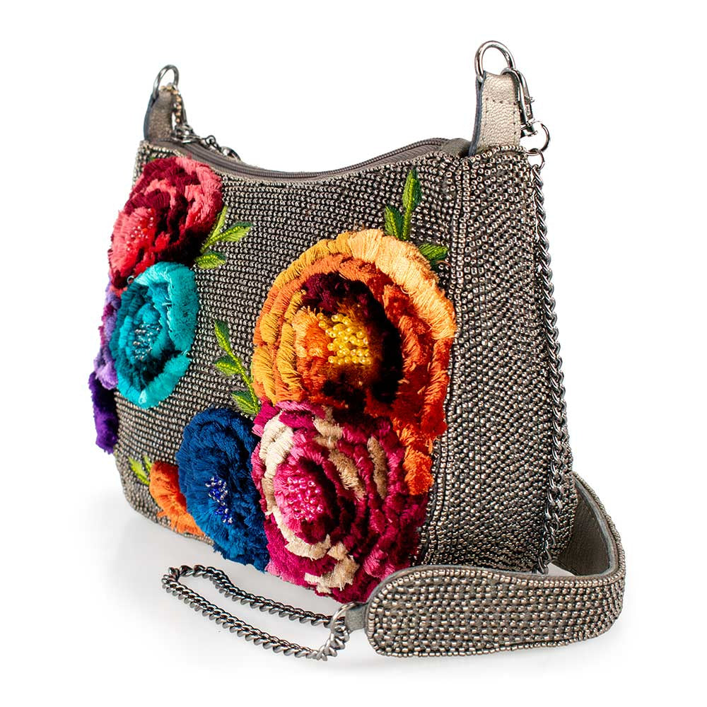 Plush Petals Crossbody Handbag beaded - 5