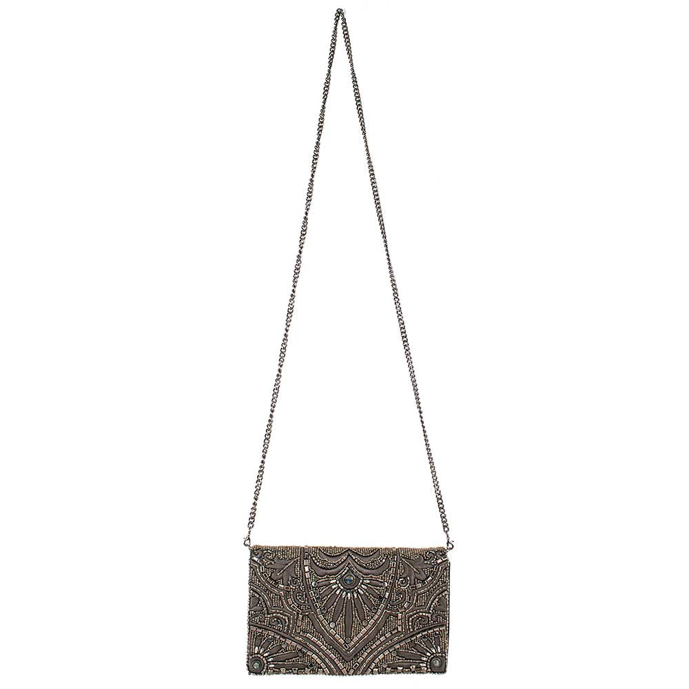 Precious Metal Waist/Crossbody Bag beaded - Waist 7