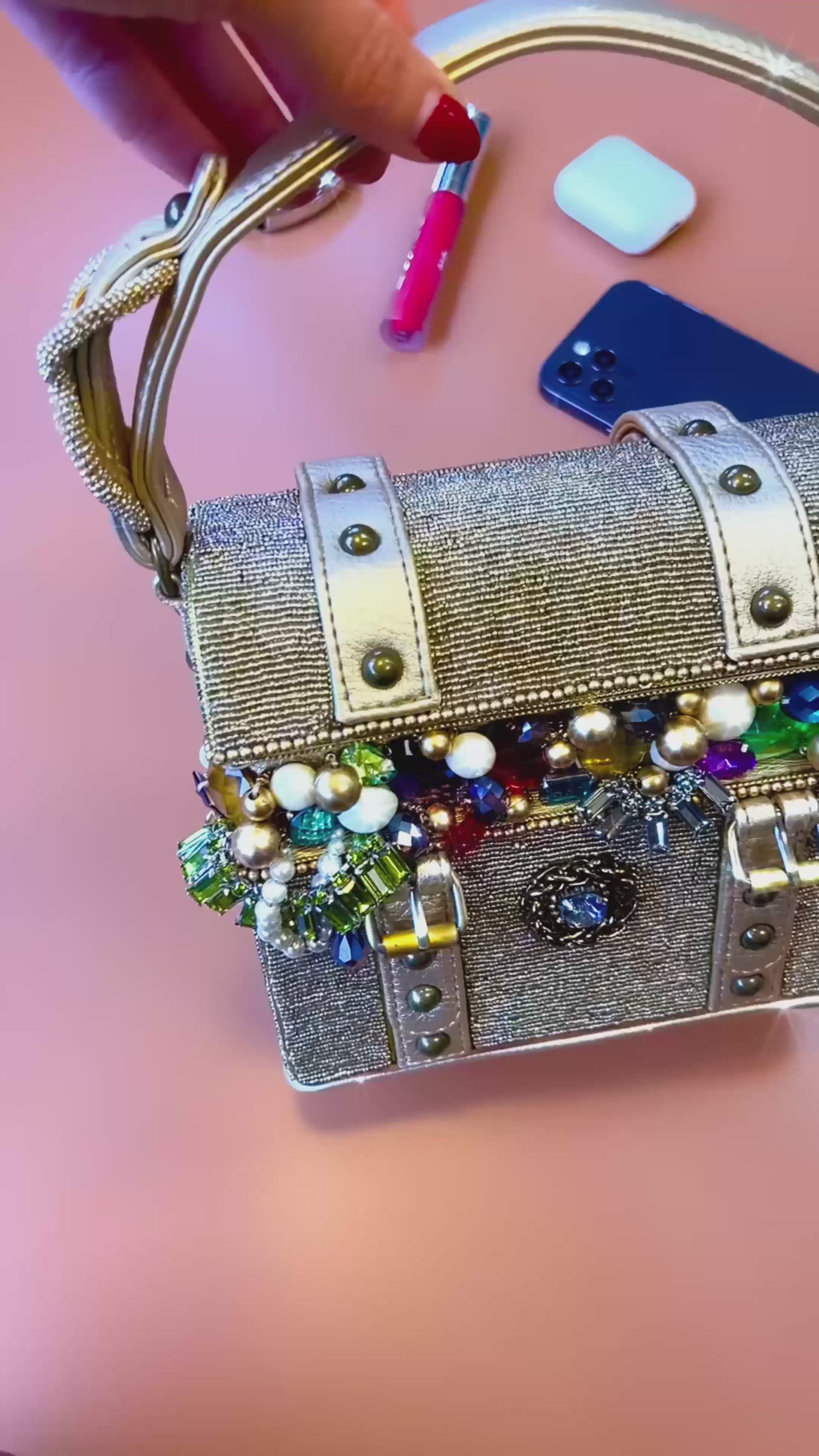 Secret Treasure Beaded Treasure Chest Handbag