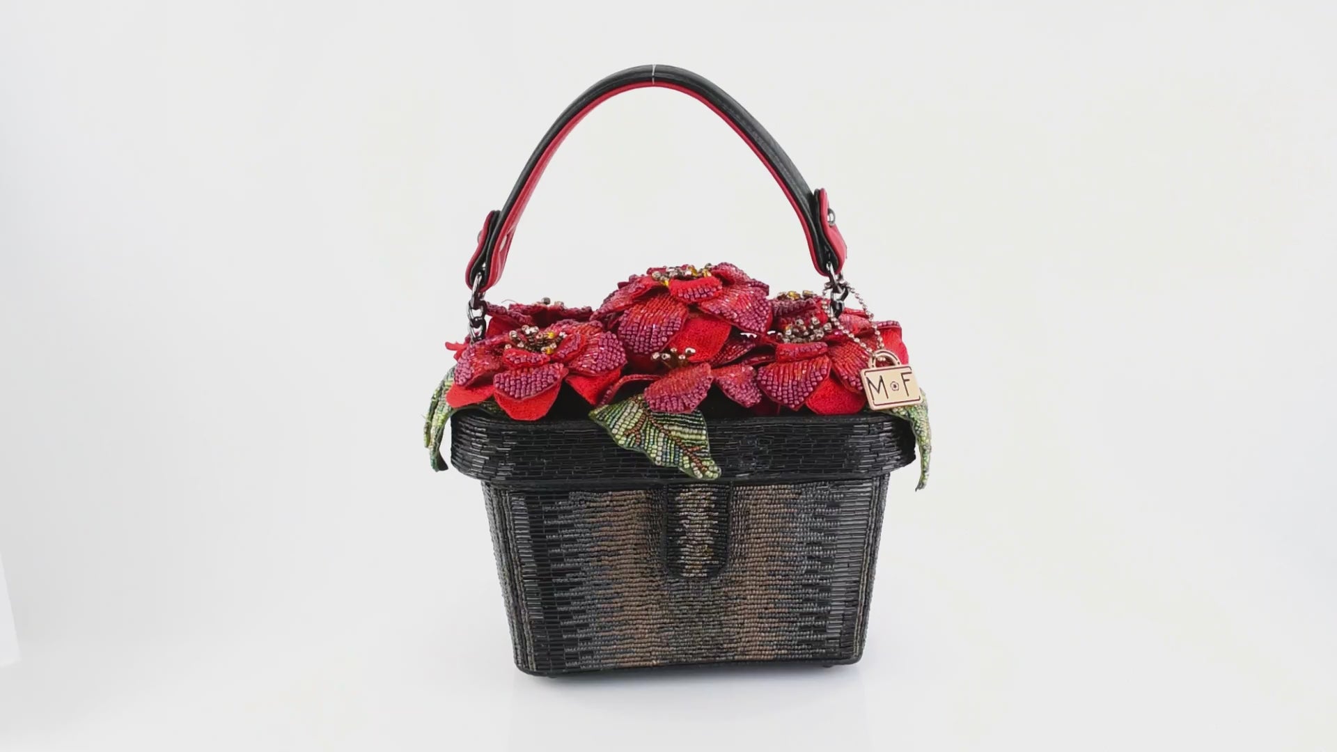 Mary offers frances beaded flower basket Handbag