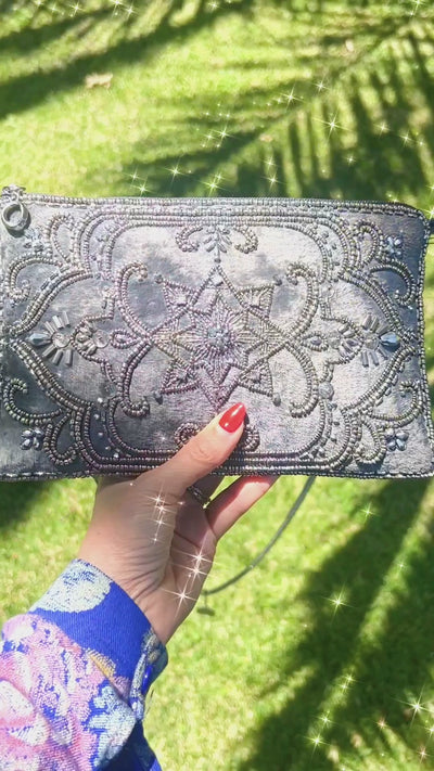 video of Niht Light, Pewter Mini Handbag