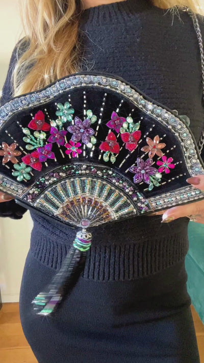 Coquette Beaded Fan Handbag video