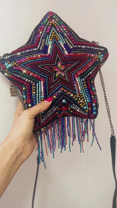 Model showing Popstar handbag