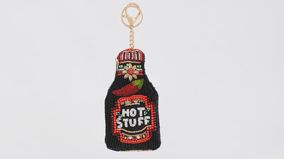 Hot Stuff beaded hot sauce coin purse key fob video