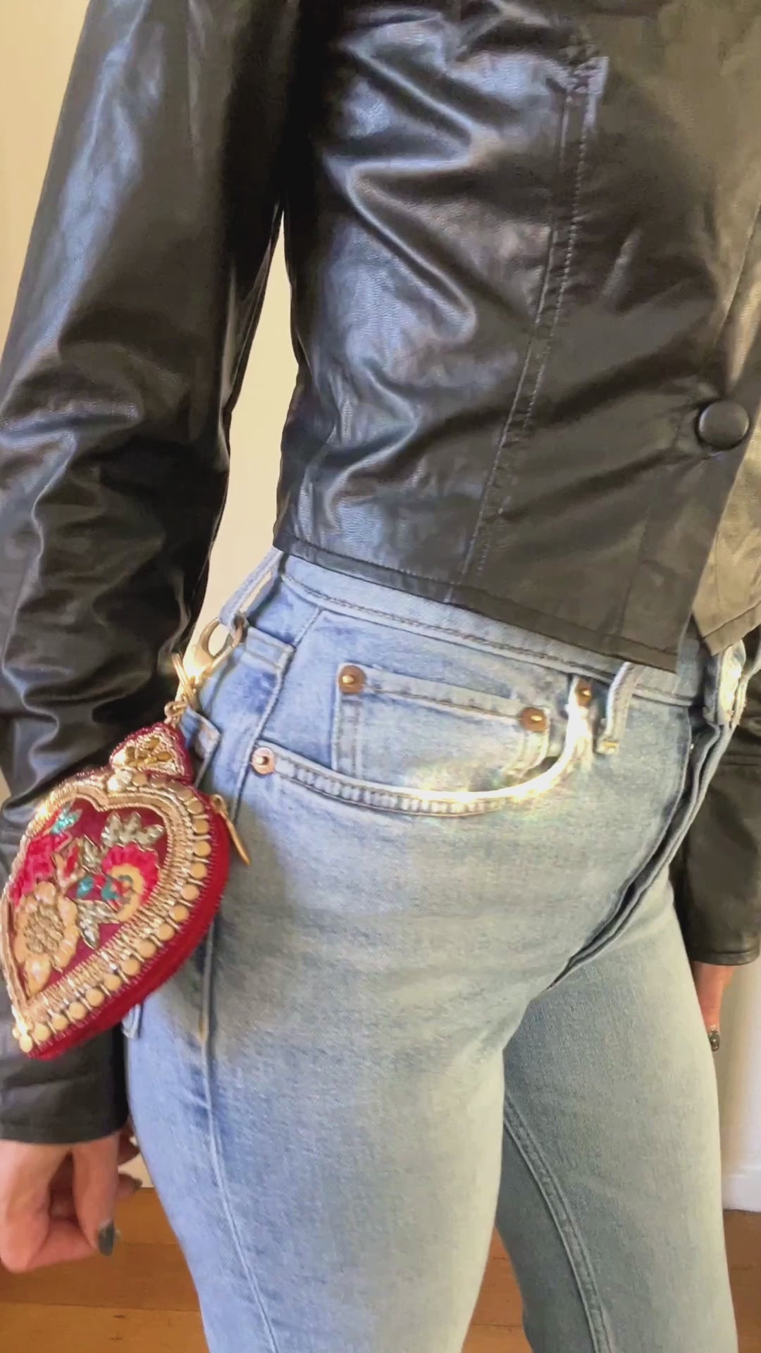 Model wearing Love  Passion Coin Purse Video