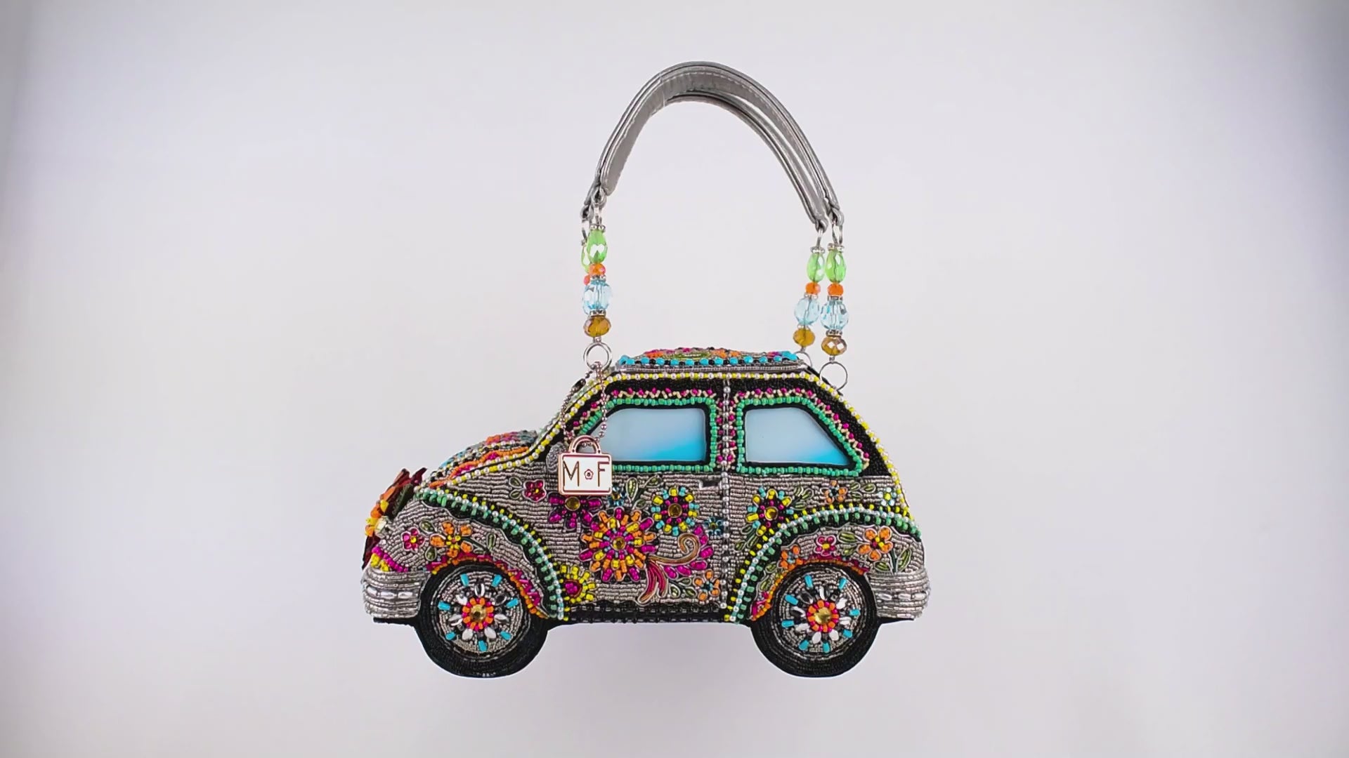 Sunny Drive Beaded Car Shape Novelty Top Handle Bag Purse video