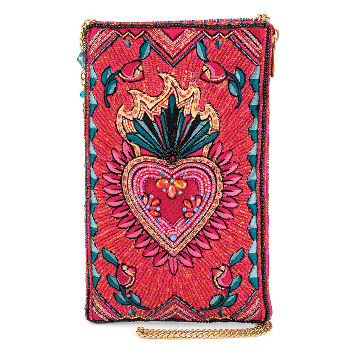 Pure Passion Beaded Crossbody Phone Bag