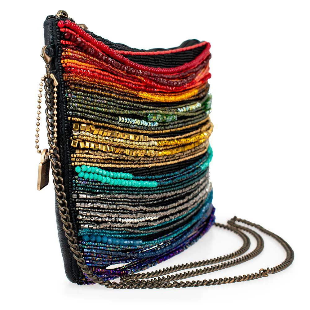 Rainbow Radiance Crossbody Handbag beaded - 3