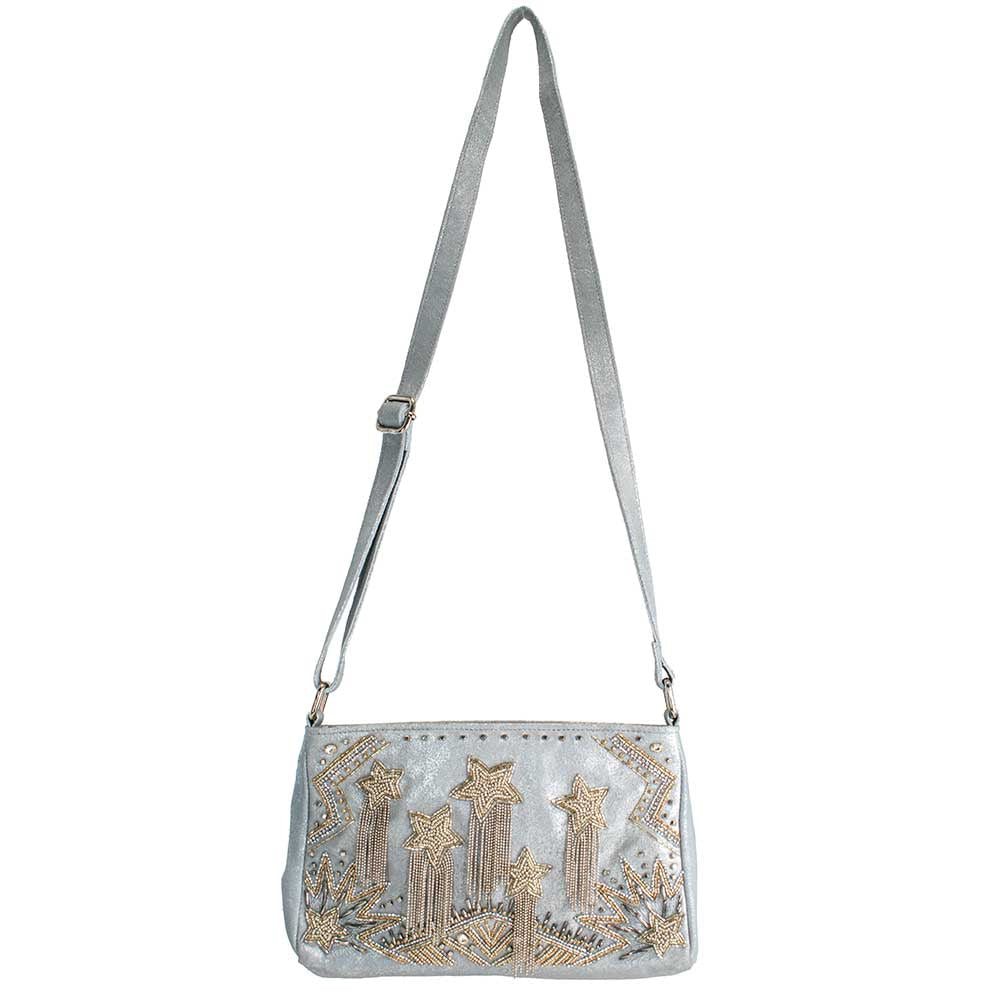 Silver Streak Crossbody Handbag