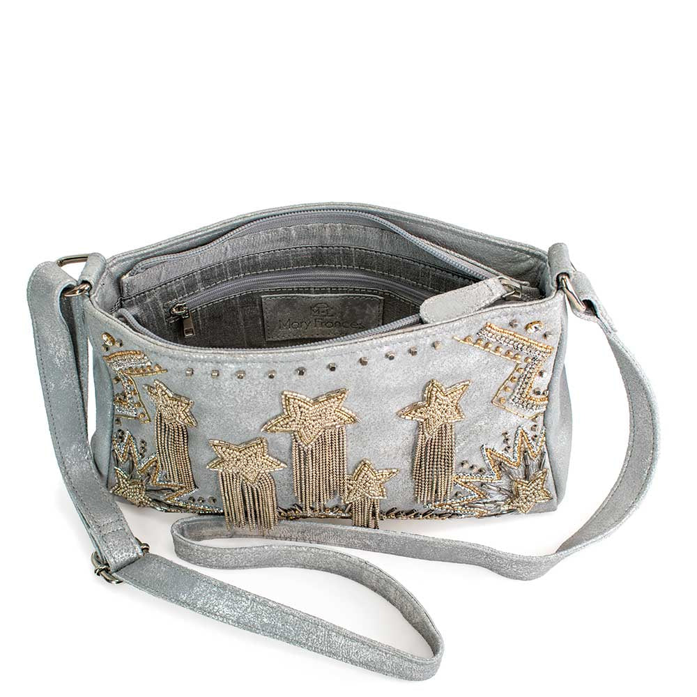 Silver Streak Crossbody Handbag