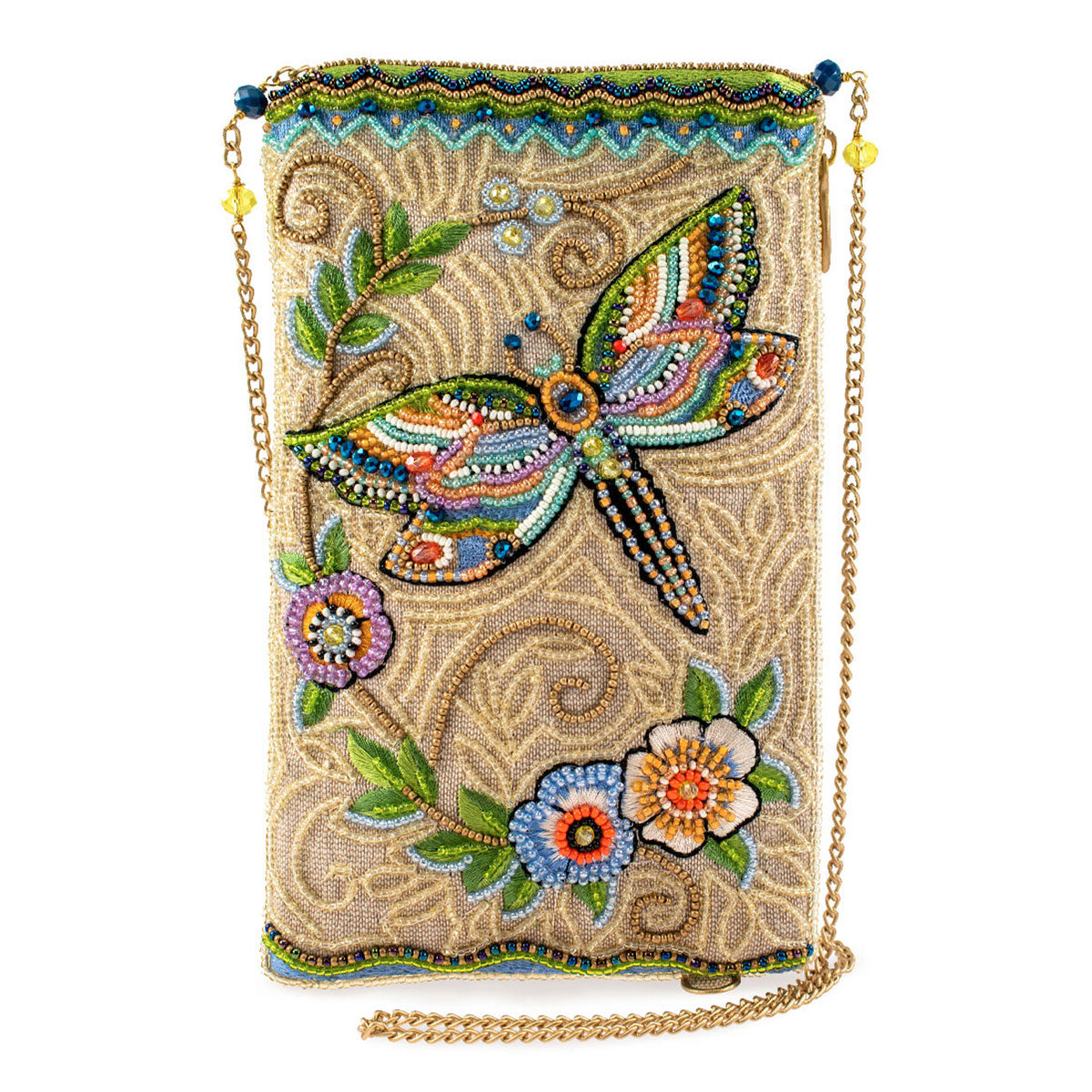 Soaring Spirit Beaded Crossbody Phone Bag