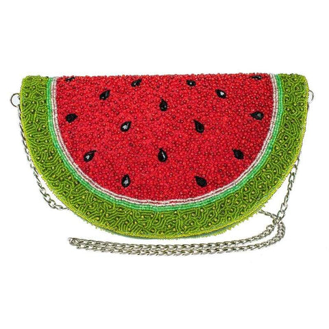 watermelon slice beaded handbag