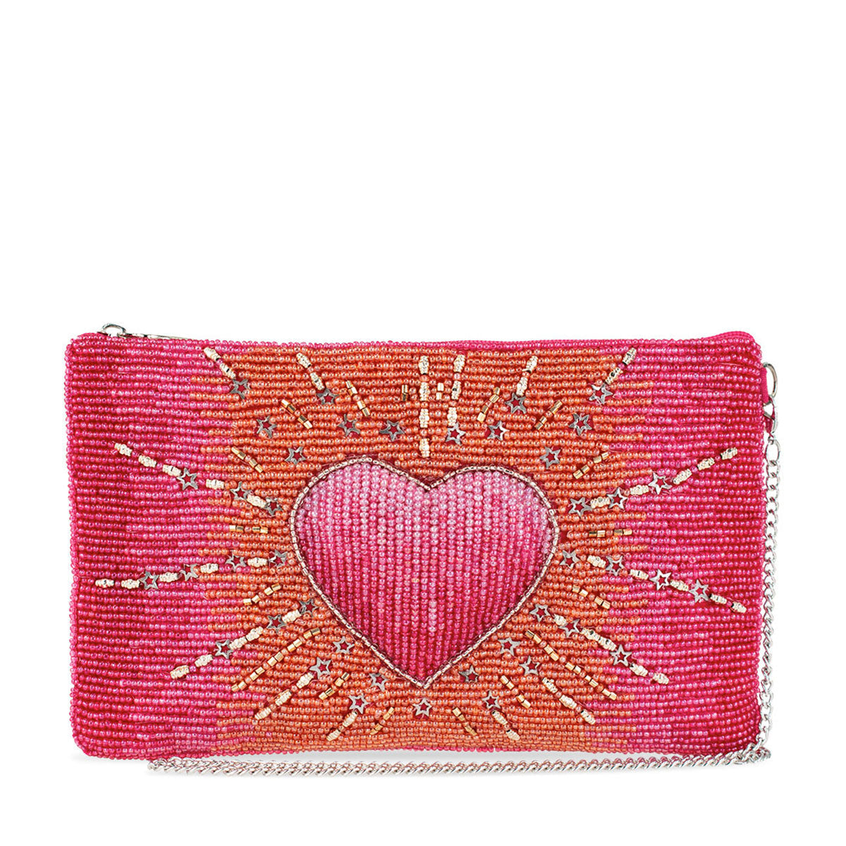 Tickled Pink Beaded Crossbody Phone Bag