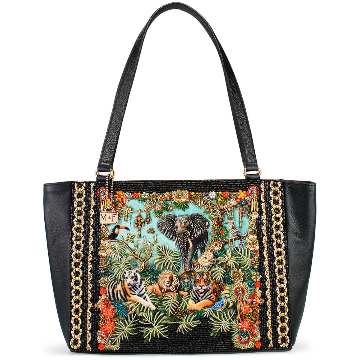 Wild Kingdom Tote Handbag beaded - 1