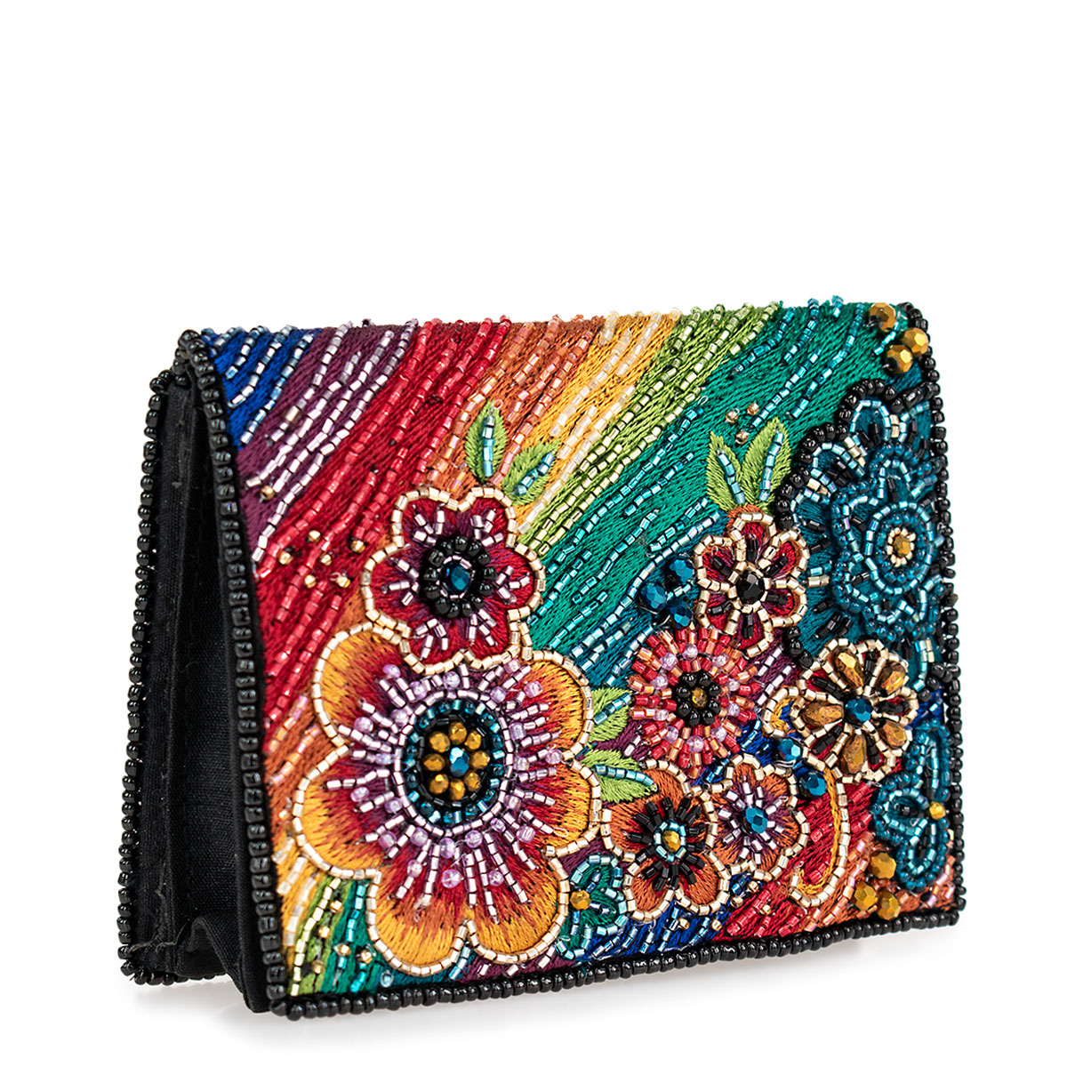 Wonderland Beaded Wallet three quarter view