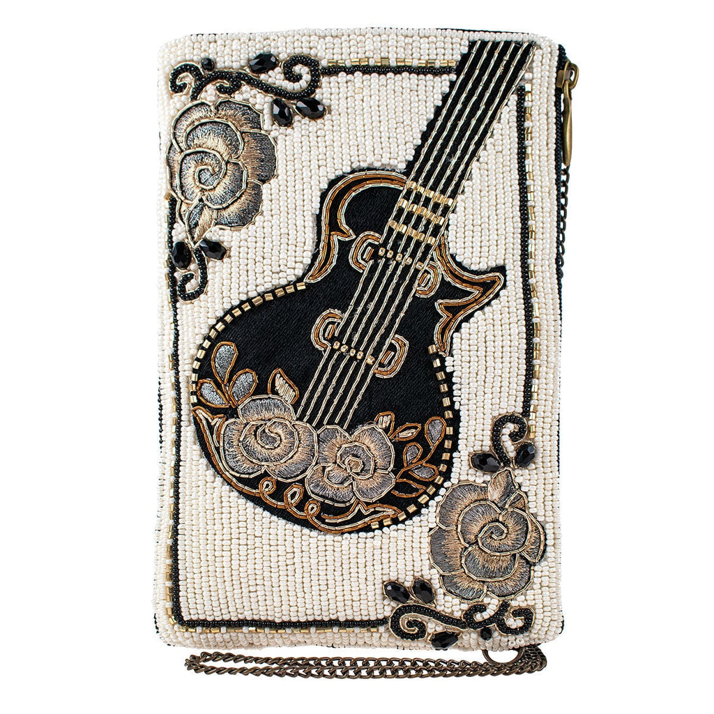 On Tour Beaded Silver Crossbody Guitar - Mary Frances – Mary Frances  Accessories