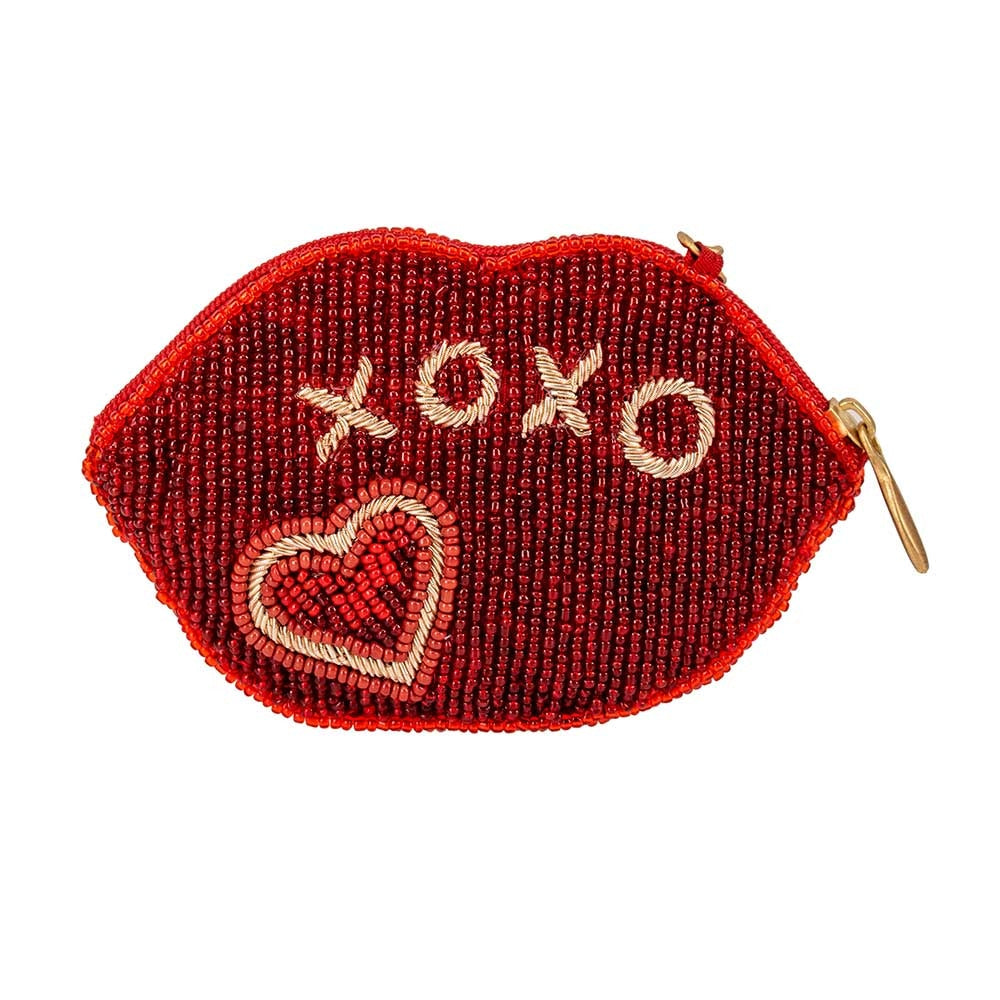 Heart】 Kiss lock bag/coin purse/pink holeless round mouth hand embroidery -  Shop hikim Coin Purses - Pinkoi
